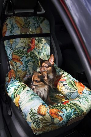 Крісло-ліжко для собак у машину Petsen з іменем, корзина для собак маленьких порід, автоліжко для собак, автокорзина для собак, ліжко для собак (також підходить для птахів)