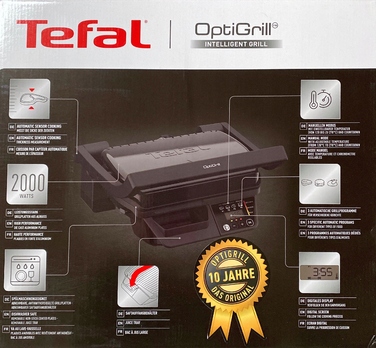 Електричний гриль Tefal Optigrill GC7P0810, 2000 Вт, сендвічниця для паніні