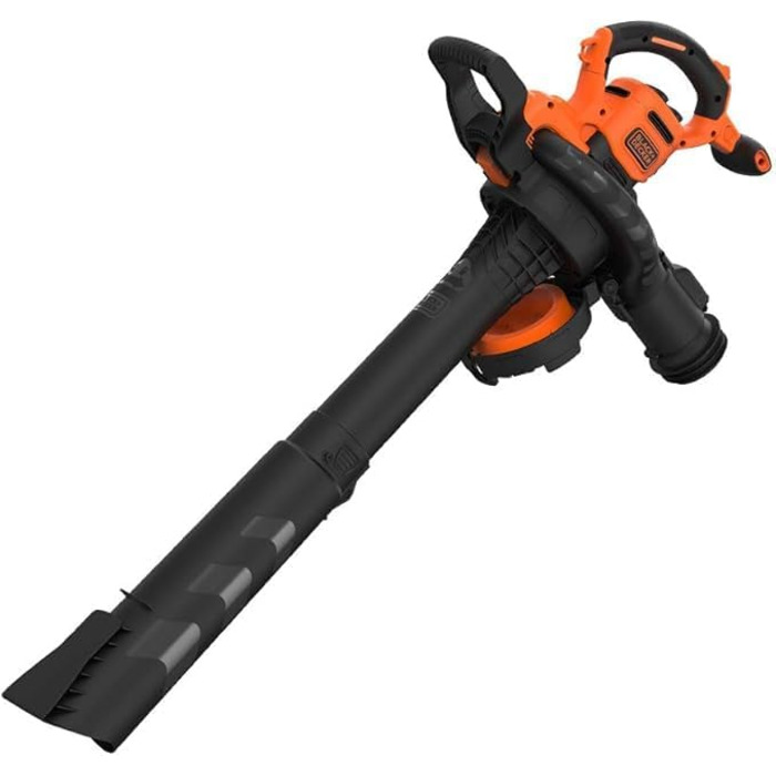 BLACK+DECKER 3-в-1 акумуляторний садовий пилосос-видувка 3000 Вт з подрібнювачем, рюкзаком-мішком 72 л, регульованою потужністю, для терас і доріжок (BEBLV300)