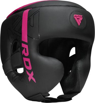 RDX Kickboxing Headgear - MMA Training, Muay Thai, Karate, Taekwondo Headguard - Maya Hide Leather - Pink, XL