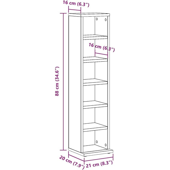 VidaXL CD Shelf with Ample Storage