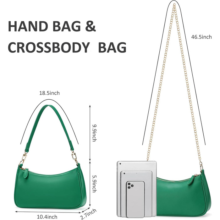 Сумка-клатч WantGor Tote, кросбоді, міні-хобо, екошкіра, темно-зелена - стильна жіноча сумка