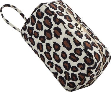 Жіноча косметичка-органайзер з корду, подорожі, зелений леопардовий принт (Leo-2)