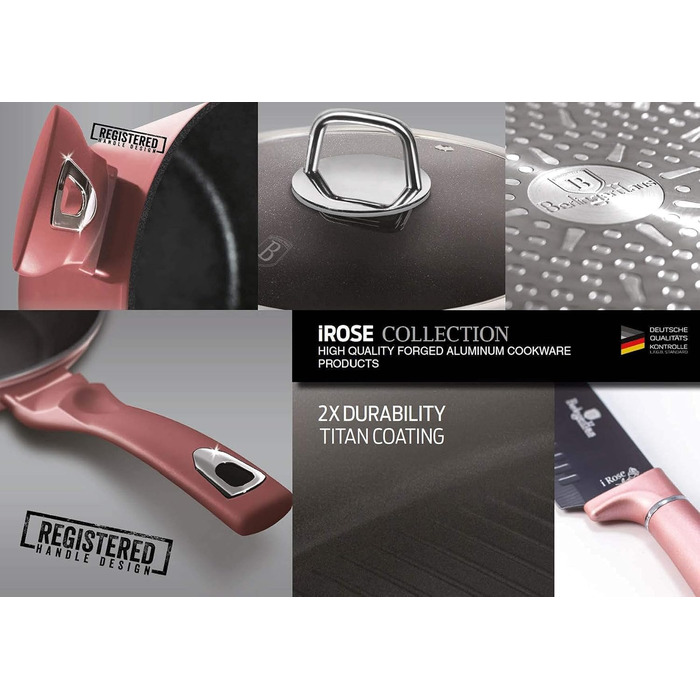 Набір посуду Berlinger Haus 15 предметів, металевий, рожеве золото (Metallisch Irose)