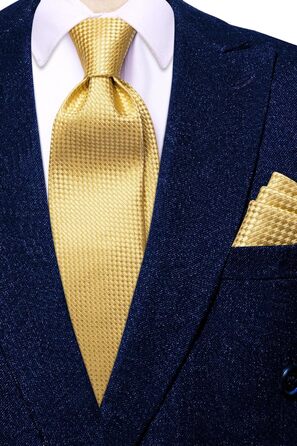 Краватка чоловіча Dubulle з квітковим візерунком Paisley, шовкова краватка для чоловіків, в смужку, краватка та нагрудна хустинка, комплект для весілля, ділового стилю, золота