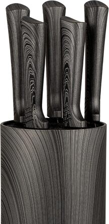 Набір ножів Karl Hausmann 5 предметів: ніж, підставка - кухонні ножі з нержавіючої сталі (сірий колір дерева)