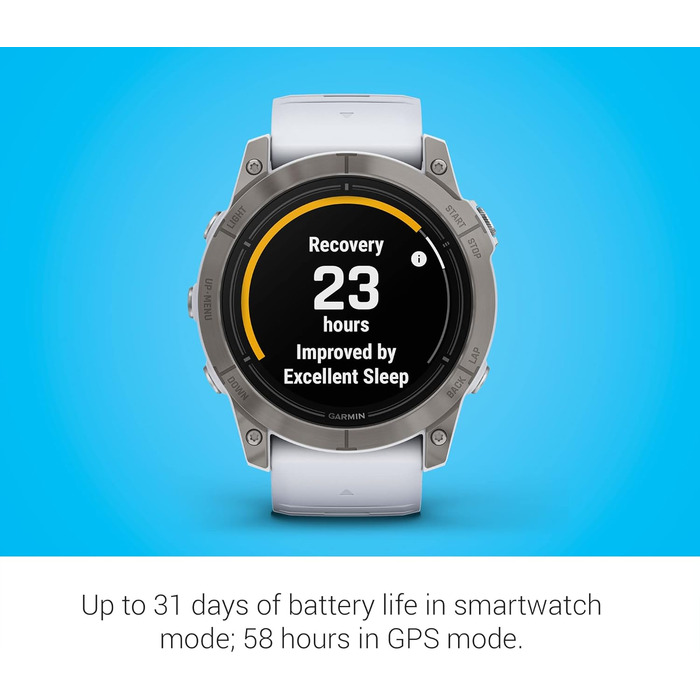 Годинник Garmin epix Pro (Gen 2) Sapphire Edition 51 мм: високопродуктивний смарт-годинник з інтегрованою ліхтариком та технологіями для тренувань