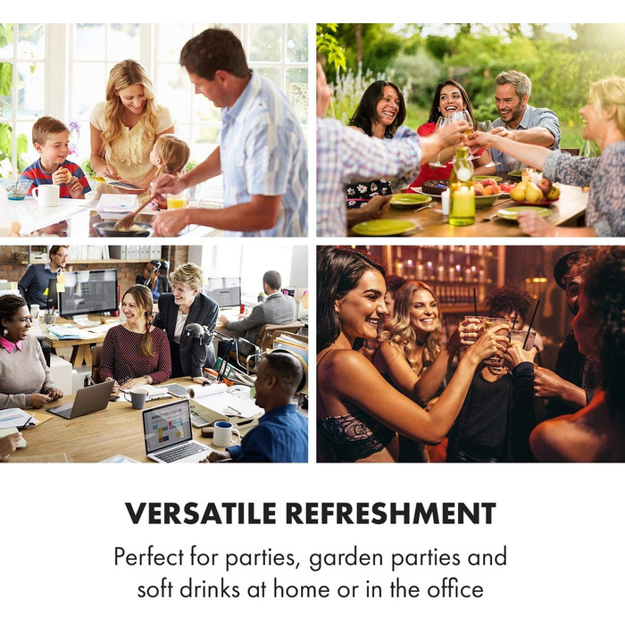 Машина для приготування льоду Klarstein Eiswürfelmaschine - 12 кг/24 год, 8 хв цикл, 1,5 л резервуар, LED-дисплеї, портативна, з прозорим кришкою, з лопаткою - для вечірок (срібна)