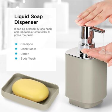 Сучасний набір для ванної кімнати на 6 предметів (білий) з дозатором для мила, тримачем для зубних щіток, мильничкою, щіткою для унітазу, сміттєвим відром та склянкою (кава)