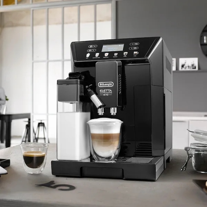 Ріжкова кавомашина De'Longhi Eletta Evo ECAM 46.860.B, 1450 Вт, чорна