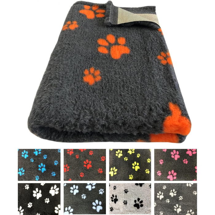 Килимок для собак Elropet Vetbed: преміум якість, 22 мм, для маленьких та великих собак. Деки для собак S/M/L (темно-сірий + сірий з лапкою)