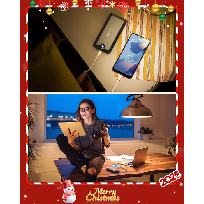 Power Bank 27000mAh з швидкою зарядкою 22.5W та PD20W, USB-C, для iPhone, Huawei, Samsung