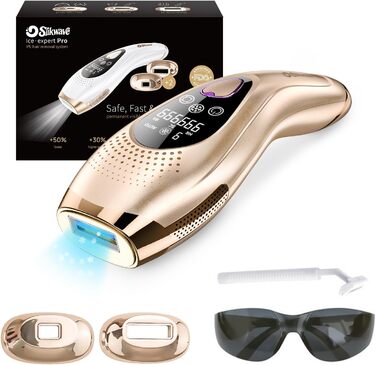 Пристрій для епіляції IPL з охолодженням 6°C, безболісна епіляція для тіла та обличчя, 999 900 імпульсів, 9 рівнів потужності, для тіла, обличчя, зони бікіні