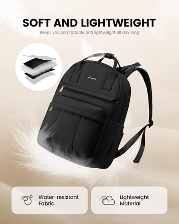 Рюкзак-переноска LOVEVOOK для мами та тата: рюкзак-сумка для догляду за дитиною з пеленальною підкладкою та ременями для дитячої коляски, чорний M