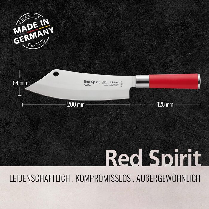 Ніж кухарський F. DICK 'Ajax' Red Spirit, 20 см, нержавіюча сталь X55CrMo14