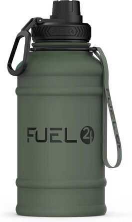 Extra Stark Stainless Steel Metal Water Bottle 1.3L & 2.2L - Leak-Proof & BPA-Free Stainless Steel Water Bottle - Robust Water Bottle Gym, Sports Stainless Steel Water Jug for Adults (1300 ml, Green)