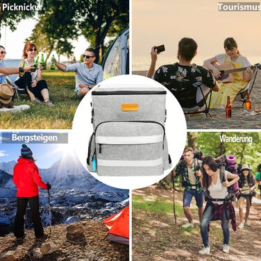 30L Cooler Bag Large Foldable - Cooler Bag for Food & Drinks, Picnic Bag, Insulated Thermal Bag, Cooler Bag Car for Beach/Picnic/Camping/BBQ