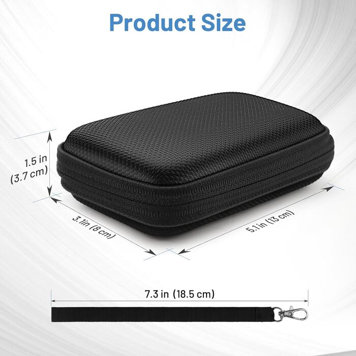 Чохол Tasche для SanDisk Extreme PRO, захисний кейс для SSD SanDisk 1TB/2TB, жорсткий корпус з ручкою (чорний)