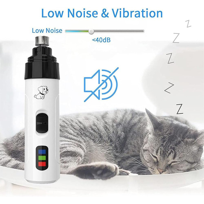 Електричний точило для кігтів собак KrallenSchleifer Pro Salon - 2 швидкості, супертихий, акумуляторний (2 насадки)