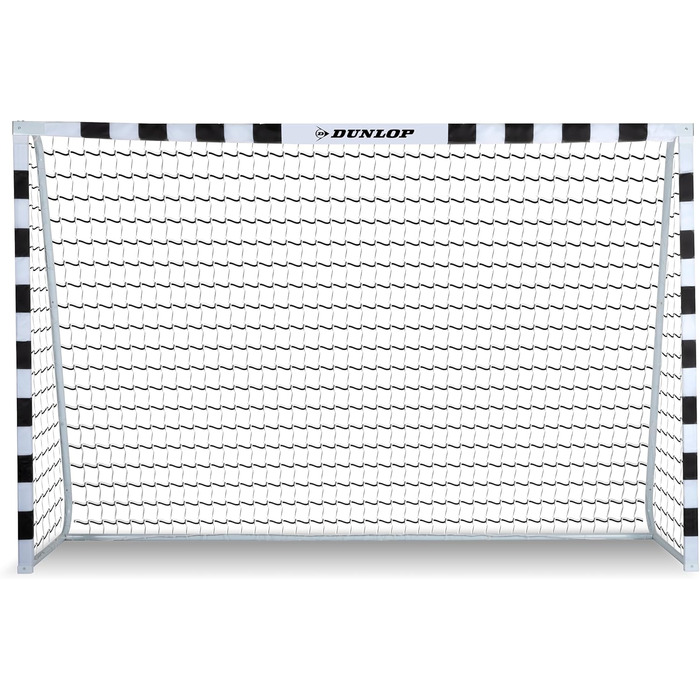 Ворота для футболу Dunlop - 240 x 160 x 85 / 120 x 300 x 200 см - Металеві - Аксесуар для футбольного тренування для всіх вікових груп - Легка збірка - (Чорний/Білий, 300x200x90 см)