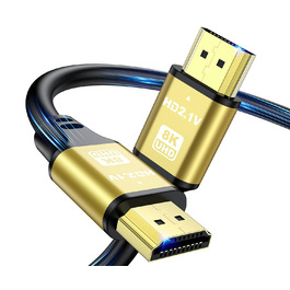 HDMI кабель 4K 0.5м: підтримка 4K@60Hz, 18Gbps, Ultra HD, Ethernet, Audio Return, 3D, HDR, ARC, сумісний з Xbox, PS5/PS4, HDTV, ноутбуками (золотий)