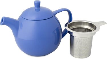 FORLIFE Curve Teapot with Infuser, 625 ml 24-Ounce / 710 ml (Blue)