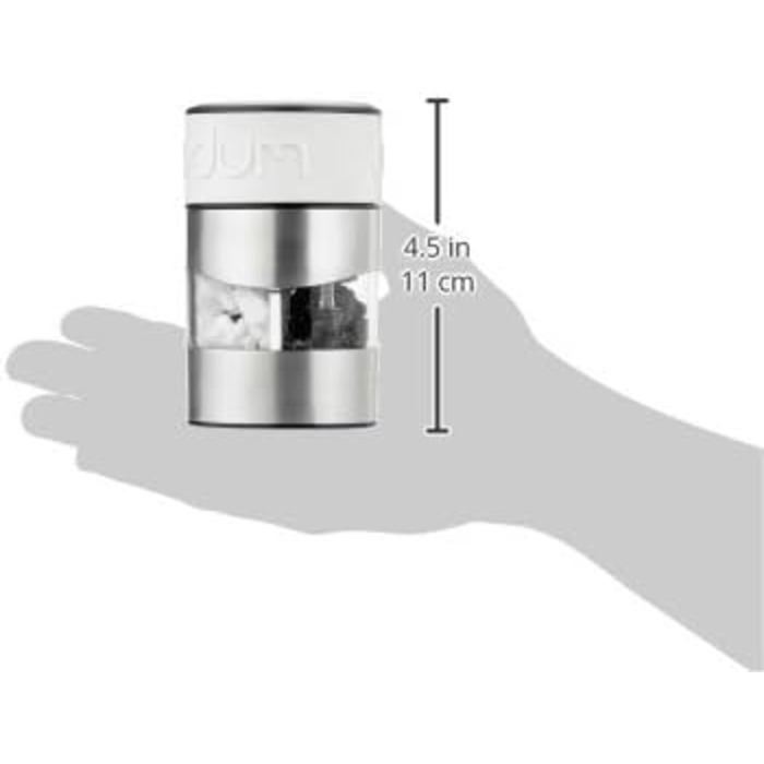 Млин для солі та перцю Bodum TWIN, керамічний механізм, силіконова ручка, 12 см, кремовий