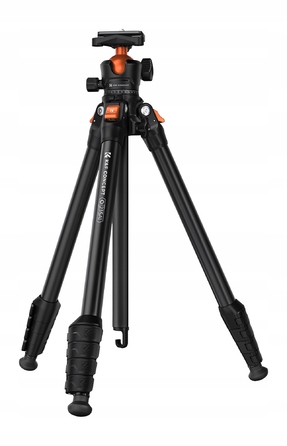 Штатив K&F Concept O235A1 + голова BH-40 + тримач для смартфона, 175 см, чорний