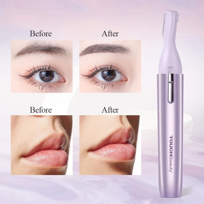TOUCHBeauty AG-1658W: Професійний триммер для тіла та обличчя (білий/фіолетовий)