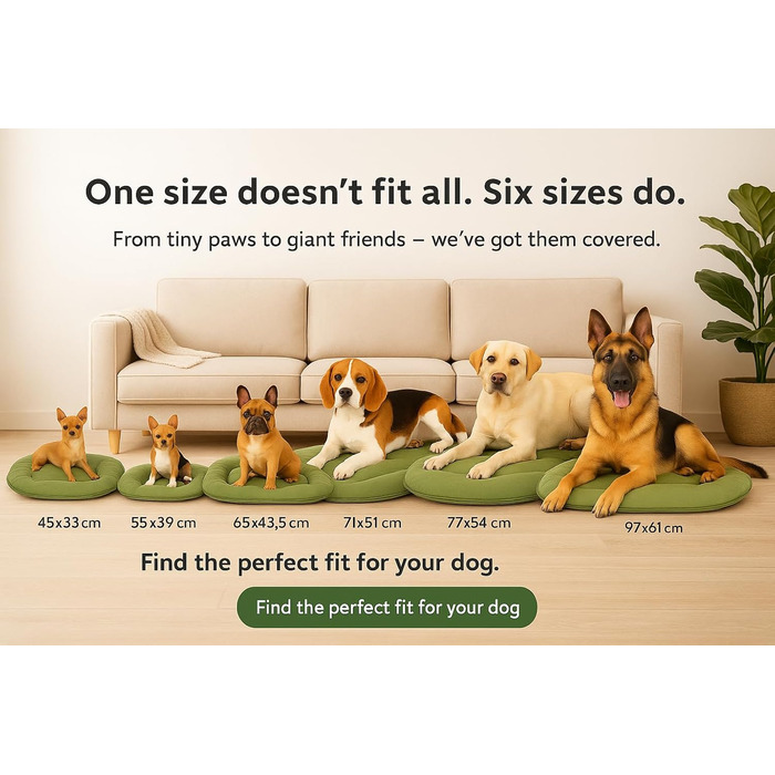 Подушка для собак та котів, овальна, велика, 77 x 54 см, Firenze, блакитна