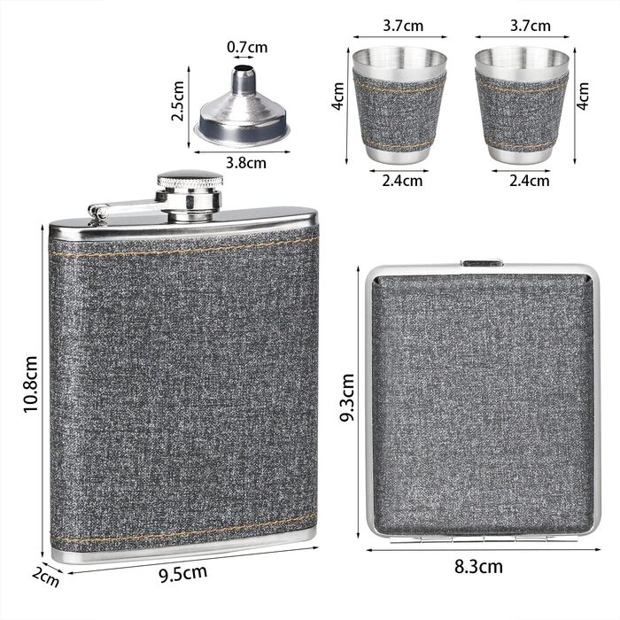 Набір фляга 260мл з нержавіючої сталі, фляга для віскі, міні-фляга, подарунок (зелена)