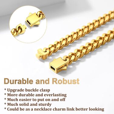 Чоловічий браслет-ланцюжок Miami Bestyle з нержавіючої сталі, 5/7/9/12.5 мм, 19/21/23 см, з подарунковою коробкою