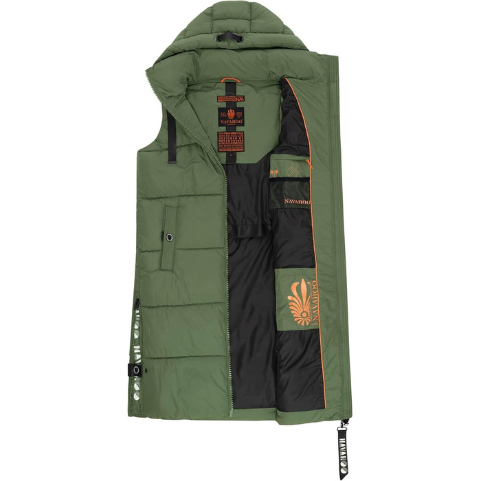 Жіноча степна жилетка Navahoo з капюшоном та коміром, тепла, для активного відпочинку, B942 (XS, Pine-Olive)