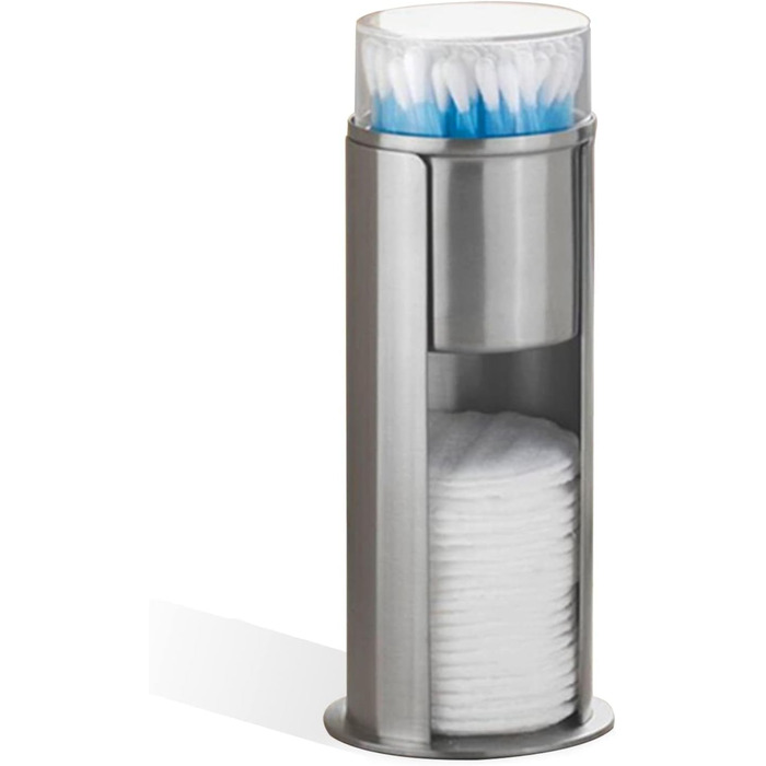 Спондисер для ватних дисків з кришкою, тримач для ватних паличок, контейнер для вати, органайзер для косметики з нержавіючої сталі