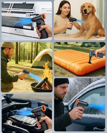 Електричний пилосос для повітря Metall Air Duster 180000RPM з акумулятором 8000mAh, 4-ступенева регулювання, для ПК, клавіатури, авто та відпочинку на природі