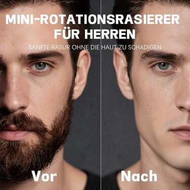 Електричний чоловічий бритва VGR 344 Mini - компактний, водонепроникний, з USB зарядкою, зелений