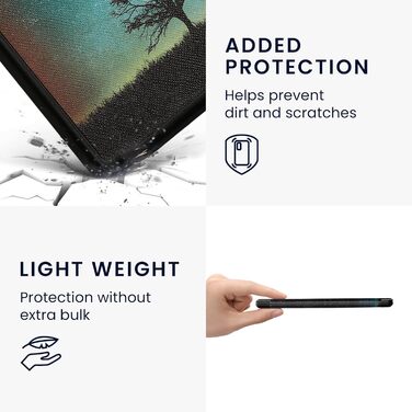 Чохол-книжка kwmobile для Pocketbook InkPad 4 / Color 3 / Color 2 / Vivlio InkPad 4 / InkPad Color 3 - Чохол для eReader, Magnolien Taupe Weiß Blaugrau (Галактика, Дерево, Поле, Синій, Сірий, Чорний)