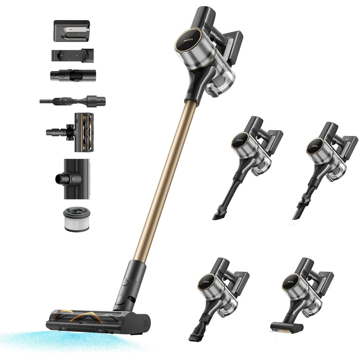 Mova S5 Sense: Бездротовий акумуляторний пилосос з тривалою роботою до 97 хвилин, для килимів, твердих підлог та шерсті тварин. Тиха, самостійна, з антизаплутуванням.