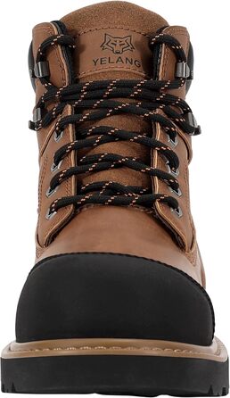 Чоловічі робочі черевики Yelang з металевим підноском, для промислового будівництва, безпечне взуття, розмір 41.5 EU, колір коричневий