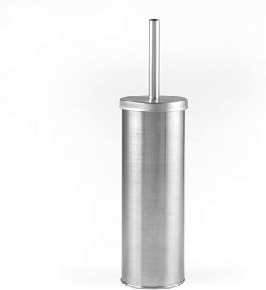 Набір для чищення унітазу Beldray LA059451WHTFEU7 з тримачем – щітка для унітазу з жорсткою щетиною, гігієнічний тримач з кришкою, білий (нержавіюча сталь)