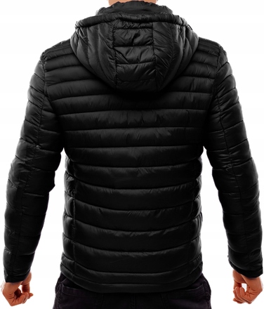 Чоловіча стібана куртка J STYLE зі знімним каптуром, 23M9006-392, розмір XL
