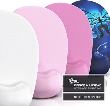 Кисетковий Mousepad CSL з гелевою підкладкою для зап'ястя - чорний/білий, ергономічний, водонепроникний, для геймінгу