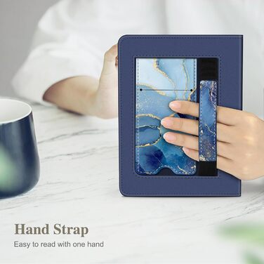 Чохол Fintie для Kindle Paperwhite 12-го покоління (2024/2025) з підставкою, петлею та авто-сном, Ozean Marmor