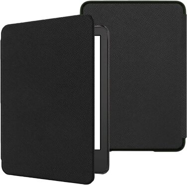 Чохол TOKILO для Kindle 6 (11-го покоління 2024/2022), м'яке PU-шкіряне покриття з авто-ввімкненням/вимкненням, чорний