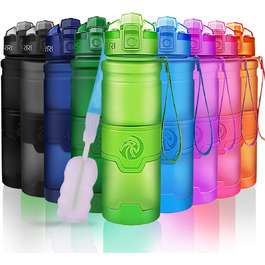 ZORRI Sport Water Bottle for Kids, 500 ml/700 ml/1000 ml, BPA-free, eco-friendly Tritan plastic, reusable water bottles with filter, 1000ml-32oz (Green-400ml, 414 ml)