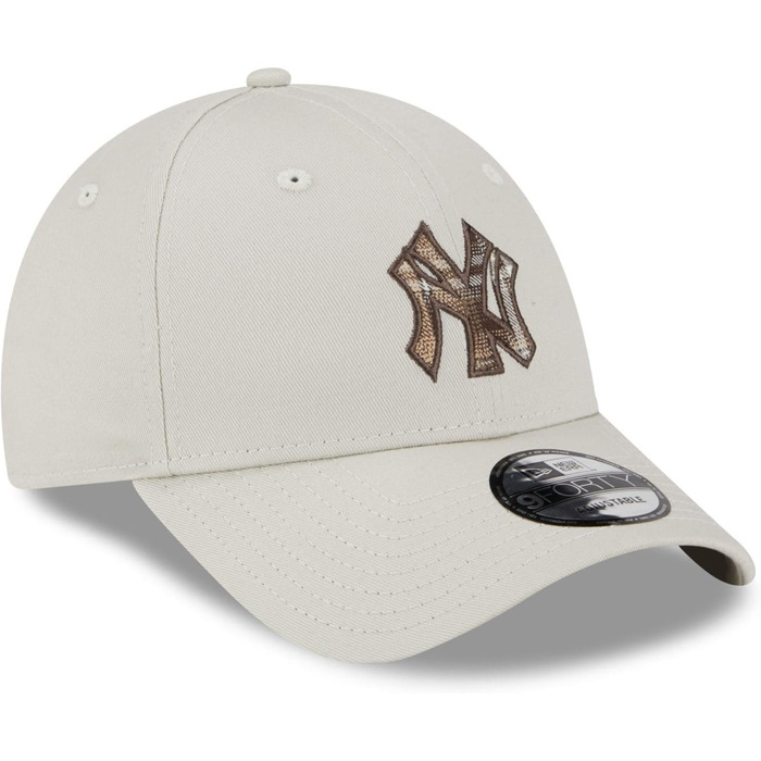 Кепка New Era 9Forty Yankees з металевою застібкою, бейсболка, кепка з козирком, MLB, для чоловіків, Нью-Йорк Янкиз, бежева