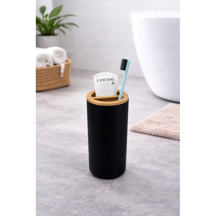 Набір аксесуарів для ванної кімнати (6 предметів): кошик, йоржик для туалету, підставка для зубних щіток та стакан