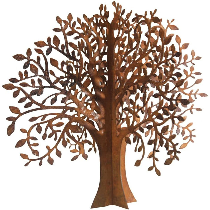 Bornhöft Metal Rust Garden Decor, Patina Rust, Rusty Garden, Rust Decor, Tree, Tree of Life, Garden Decor, Patina Rust, Table Decor, Metal Rust Look (Tree Large)