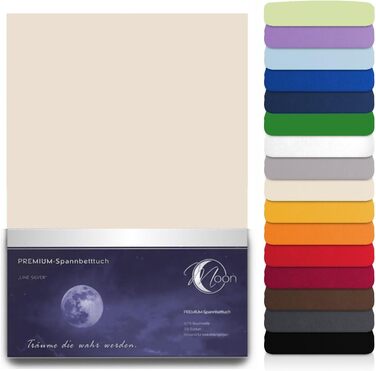 Waterbed Fitted Sheet XXL Line Silver Oversize 200x220-220x240 190g/m² Fitted Sheet - linen