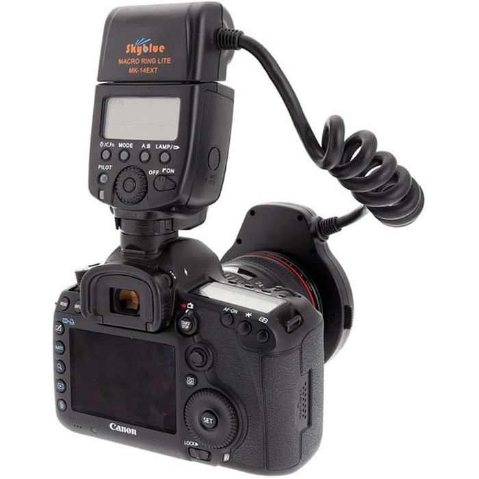 Meike MK-14EXT LED E-TTL кільцева спалах для Canon - 8 адаптерних кілець